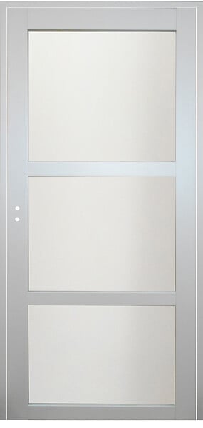 GD MENUISERIES - Bloc Porte Greyria Gris Clair Vitrée H204 x L83 cm Côte Tableau P.Droit - large