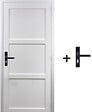 GD MENUISERIES - Bloc Porte Korya Blanc 3 panneaux H204 x L73 cm Côte Tableau P.Droit,Poignee - vignette