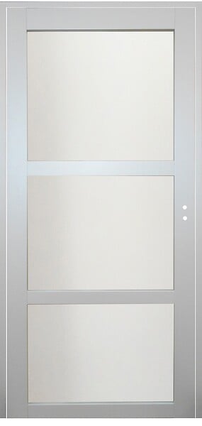 GD MENUISERIES - Bloc Porte Greyria Gris Clair Vitrée H204 x L83 cm Côte Tableau P.Gauche - large
