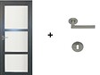 GD MENUISERIES - Bloc Porte Blakeria Gris Anthr Vitrée H204 x L73 cm Côte Tableau P.Droit,Poignee Pomerol - vignette