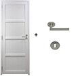 GD MENUISERIES - Bloc Porte Tamera Blanc H204 x L83 cm Côte Tableau P.Droit,Poignee Pomerol - vignette