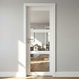 GD MENUISERIES - Bloc Porte Kenya Blanc Vitrage transparent H204 x L83 cm Côte Tableau P.Droit, Poignee Pomerol - vignette