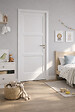 GD MENUISERIES - Bloc Porte Korya Blanc 3 panneaux H204 x L73 cm Côte Tableau P.Gauche,Poignee Pomerol - vignette