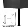 AICA SANITAIRE - Meuble de salle de bain 120 cm, 4 tiroirs, MDF anthracite brillant, avec double vasque + pieds - vignette