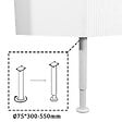 AICA SANITAIRE - Meuble de salle de bain à poser au sol brilliant 120 cm, 4 tiroirs, MDF blanc, avec vasque + pieds - vignette