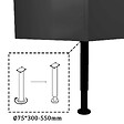 AICA SANITAIRE - Meuble de salle de bain 120 cm, 4 tiroirs, MDF brilliant anthracite, avec vasque + pieds - vignette