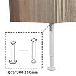 AICA SANITAIRE - Meuble de salle de bain à poser au sol brilliant 120 cm, 4 tiroirs, MDF chêne, avec vasque + pieds - vignette