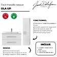 JACOB DELAFON - Pack meuble vasque 80 cm Ola up blanc + colonne - vignette