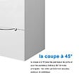 AICA SANITAIRE - Meuble de salle de bain suspendu 60 cm, 2 tiroirs, avec vasque,MDF blanc - vignette