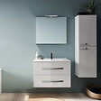 JACOB DELAFON - Pack meuble vasque 60 cm Ola up blanc + miroir + spot - vignette