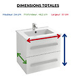 JACOB DELAFON - Pack meuble vasque 60 cm Ola up blanc + miroir + spot - vignette