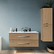 JACOB DELAFON - Meuble double vasque 120 cm Ola up + colonne de salle de bain chêne - vignette