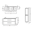 JACOB DELAFON - Meuble double vasque 120 cm Ola up + colonne de salle de bain chêne - vignette