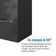 AICA SANITAIRE - Meuble de salle de bain suspendu 60 cm, 2 tiroirs, avec vasque,MDF anthracite - vignette