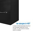 AICA SANITAIRE - Meuble de salle de bain suspendu 60 cm, 2 tiroirs, avec vasque,MDF noir - vignette