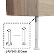AICA SANITAIRE - Meuble de salle de bain 120 cm, 4 tiroirs, MDF brilliant chêne, avec vasque + pieds - vignette