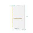 AURLANE - Pare baignoire Pivotant avec Porte-Serviette 85x150cm - Or Doré Brossé - Verre 6mm - TSHAPE GOLDY - vignette