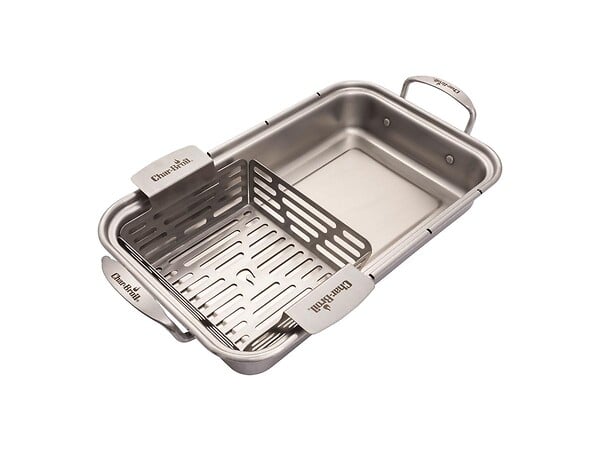 JARDIDECO - Lot de 2 paniers en inox Grill+® - Char-Broil - large