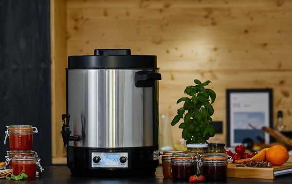 KITCHEN MOVE - Stérilisateur électrique REDWOOD Argent Acier inoxydable 32L - large