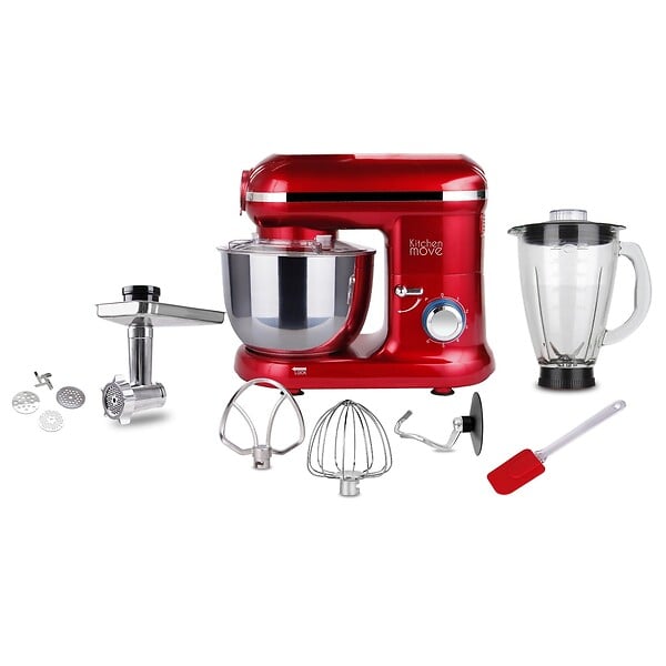 KITCHEN MOVE - Robot patissier hachoir blender DALLAS PRO Rouge Acier 5.5L - large