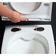 GEBERIT - Pack WC Bati-support Geberit Duofix + WC sans bride SAT + Abattant softclose + Plaque blanche + Brosse de toilette OFFERTE - vignette