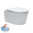 GROHE - Grohe Pack Bâti-autoportant Rapid SL + WC sans bride SAT + Abattant softclose + Plaque blanche + Brosse de toilette OFFERTE - vignette