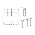 STANO - Armoire de toilette bloc-miroir SIENA largeur 144 cm chêne clair texturé - vignette
