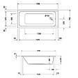 DURAVIT - Baignoire acrylique D-Code Duravit - Rectangulaire - 1700 x 750mm - Sur pieds - A encastrer - Blanc - vignette