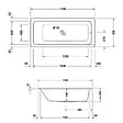 DURAVIT - Baignoire droite 170x75 D-Code bonde au centre - vignette