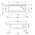 DURAVIT - Baignoire acrylique avec pieds D-Code - Dimensions : 170 x 70 cm - Couleur : BLANC - vignette