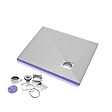 JACKON - Jackon Receveur de douche à carreler Aqua Décentré 1200x1200x40mm siphon horizontal offert (4512095 + 4512007) - vignette