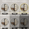 AICA SANITAIRE - Miroir Salle de Bain rond LED 90x90 cm - Anti-Buée, Bluetooth, Horloge, Installation Murale Facile - vignette