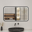 AICA SANITAIRE - Miroir LED pour Salle de Bain 100x60 cm - Anti-Buée, Lumière tricolore et Dimmable - vignette