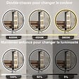 AICA SANITAIRE - Miroir Salle de Bain rond LED 70x70 cm - Anti-Buée, Bluetooth, Horloge, Installation Murale Facile - vignette
