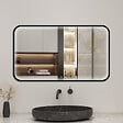 AICA SANITAIRE - Miroir LED pour Salle de Bain 120x70 cm - Anti-Buée, Lumière tricolore et Dimmable - vignette