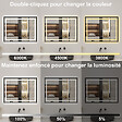 AICA SANITAIRE - Miroir de Salle de Bain LED Intelligent 140x80 cm - Anti-Buée, Bluetooth, Horloge, Variateur de Lumière 3C - vignette
