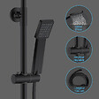 AICA SANITAIRE - Colonne de douche thermostatique noir-Chrome-Laiton&Inox - vignette