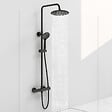 AICA SANITAIRE - Colonne de douche thermostatique noir-Chrome-Laiton&Inox - vignette