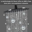 AICA SANITAIRE - Colonne de douche thermostatique noir-Chrome-Laiton&Inox - vignette