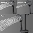AICA SANITAIRE - Colonne de douche thermostatique noir-Chrome-Laiton&Inox - vignette
