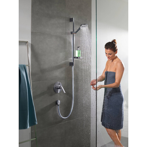 HANSGROHE - Hansgrohe Ecostat 1001 CL Pack Mitigeur Thermostatique bain/douche + Set de douche Crometta Vario avec porte-savon (13201000-Crometta2) - large