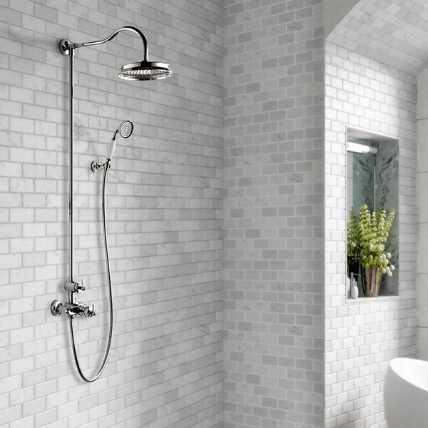 PAINI FRANCE - Colonne douche thermostatique rétro recoupable Paini Lady's Chrome - large