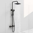 AICA SANITAIRE - Colonne de douche thermostatique noir-Chrome-Laiton&Inox - vignette