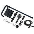 AICA SANITAIRE - Colonne de douche thermostatique noir-Chrome-Laiton&Inox - vignette