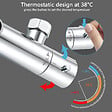 AICA SANITAIRE - Colonne de douche thermostatique-Chrome-Laiton&Inox - vignette