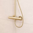 AURLANE - Colonne de douche Mécanique finition Or Doré Brossé - 133x26x52 cm - MOLLY GOLD - vignette