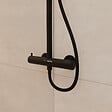 AURLANE - Colonne de douche Thermostatique finition Noire Mate - 133x28x52 cm - MOLLY BLACK - vignette