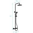AURLANE - Colonne de douche Thermostatique finition Noire Mate - 133x28x52 cm - MOLLY BLACK - vignette