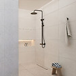 AURLANE - Colonne de douche Thermostatique finition Noire Mate - 133x28x52 cm - MOLLY BLACK - vignette