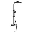 AICA SANITAIRE - Colonne de douche thermostatique noir-Chrome-Laiton&Inox - vignette
